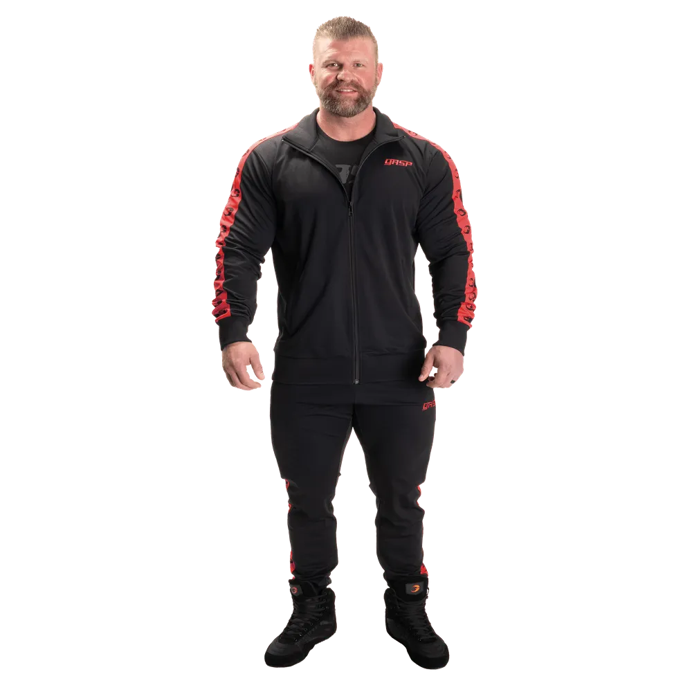 GASP Track Suit Jacket - Black/Red