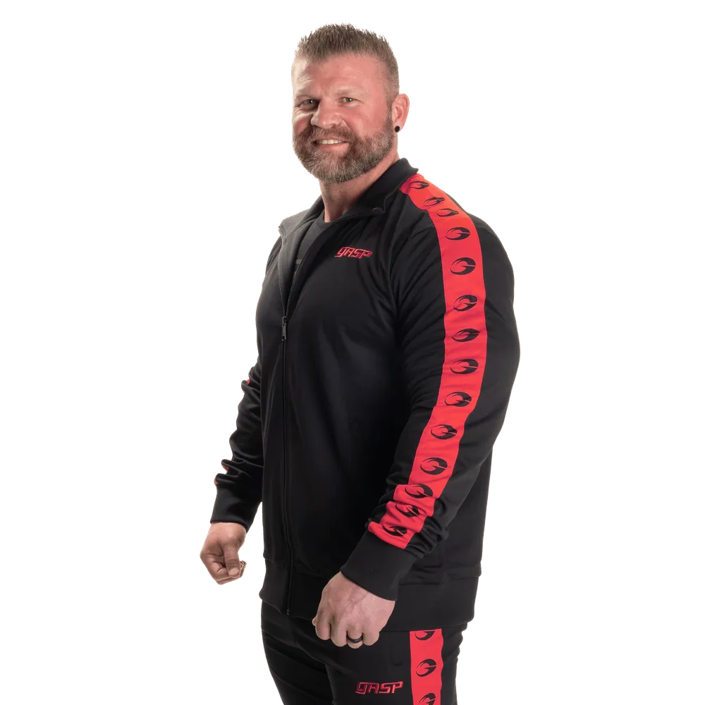 GASP Track Suit Jacket - Black/Red