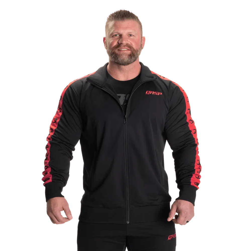 GASP Track Suit Jacket - Black/Red