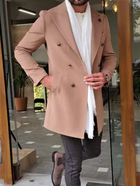 Geneva Beige Double Breasted Coat