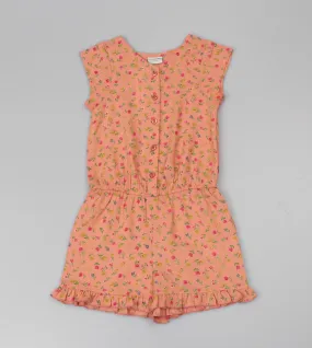Girls Printed Playsuit - Peach (3-8yrs) (PK6) C52181