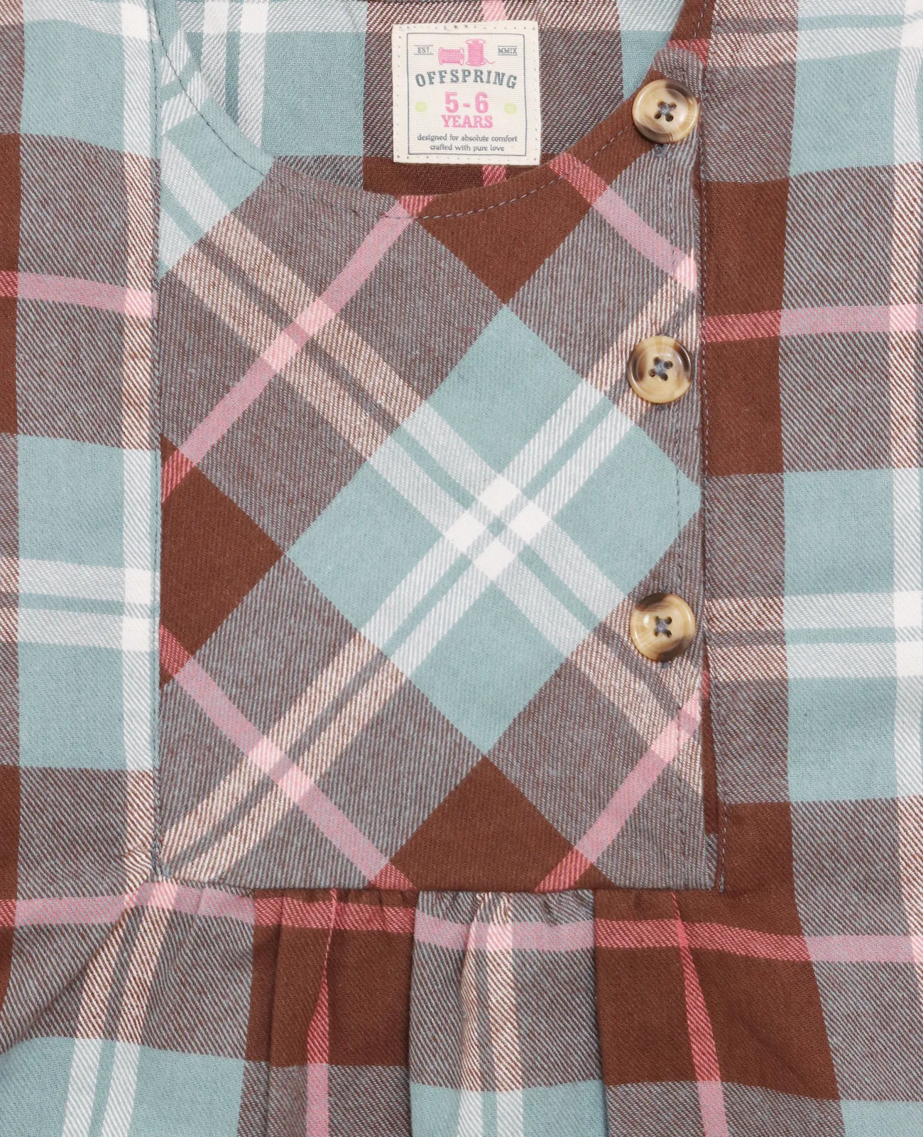 Girls Toddler Check Flannel Top