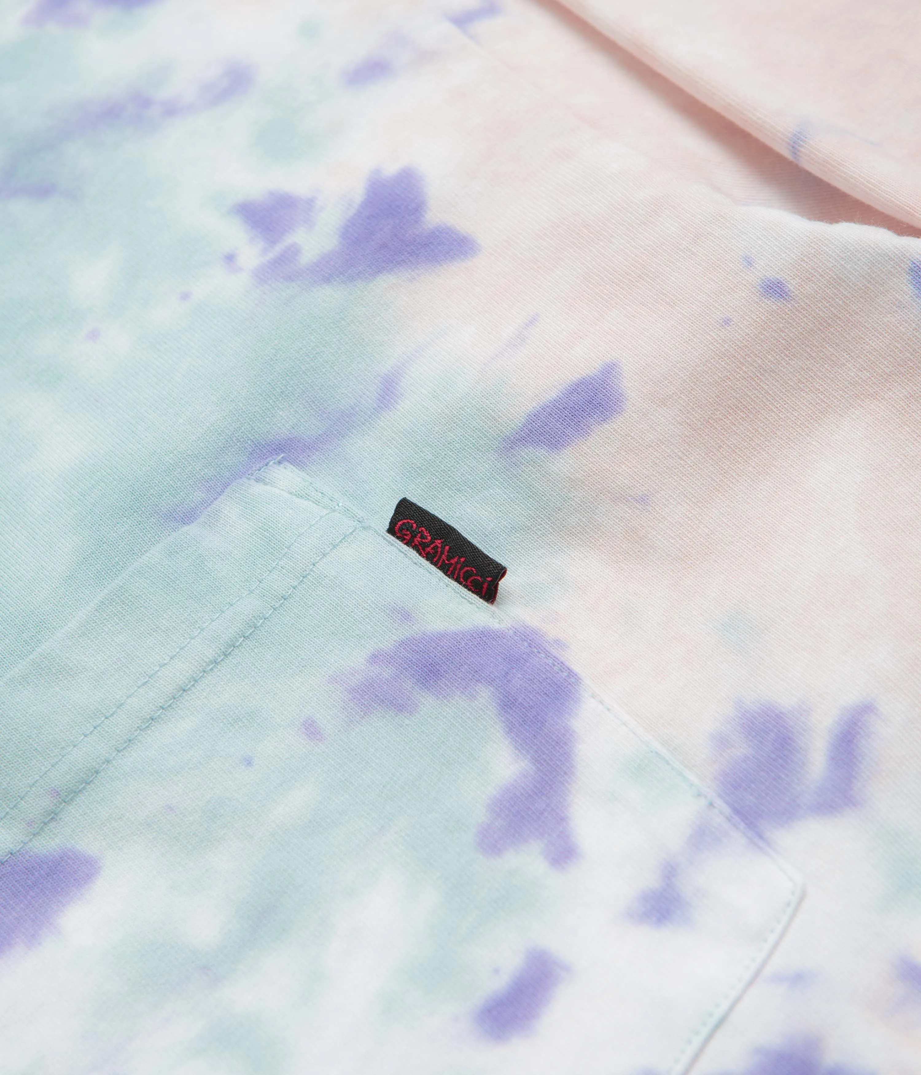 Gramicci Long Sleeve Pocket T-Shirt - Blue Tie Dye