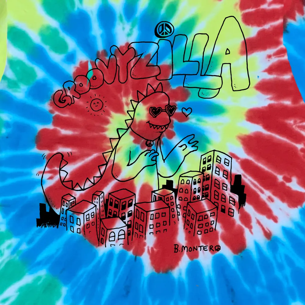 Groovyzilla / Rainbow Tie Dye Longsleeve
