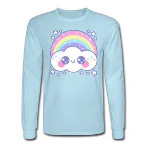 Happy Rainbow Cloud Men's Long Sleeve T-Shirt