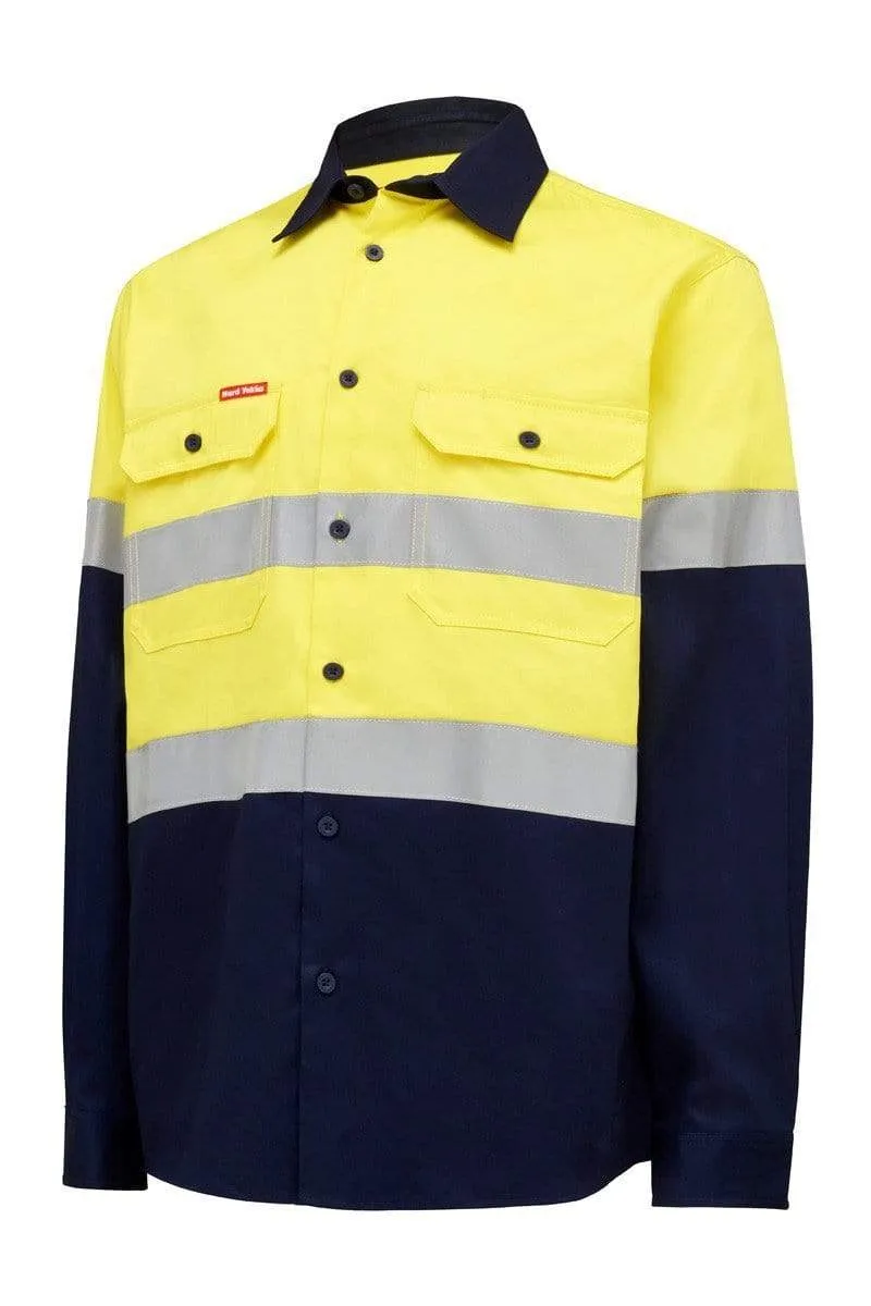 Hard Yakka Long Sleeve Hi Vis Taped Shirt Y04610