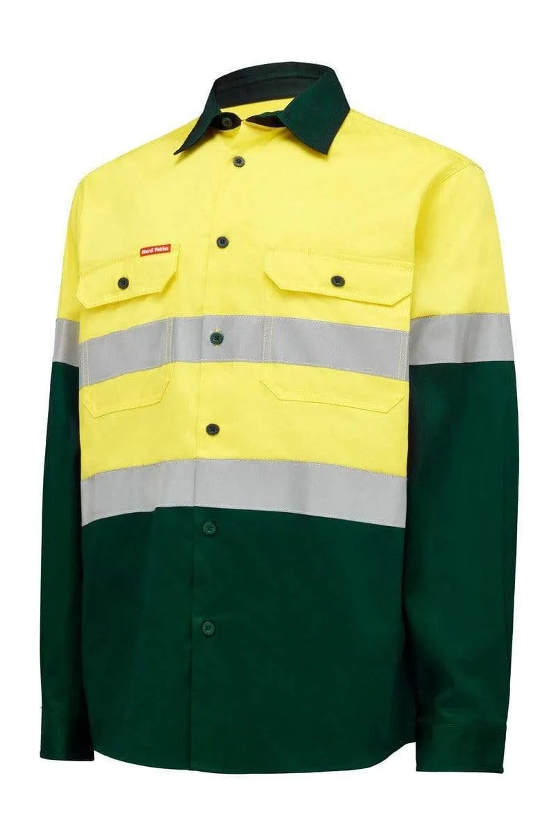 Hard Yakka Long Sleeve Hi Vis Taped Shirt Y04610