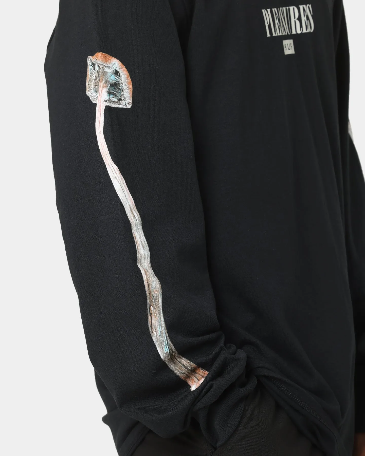 HUF X Pleasures Spore Long Sleeve T-Shirt Black