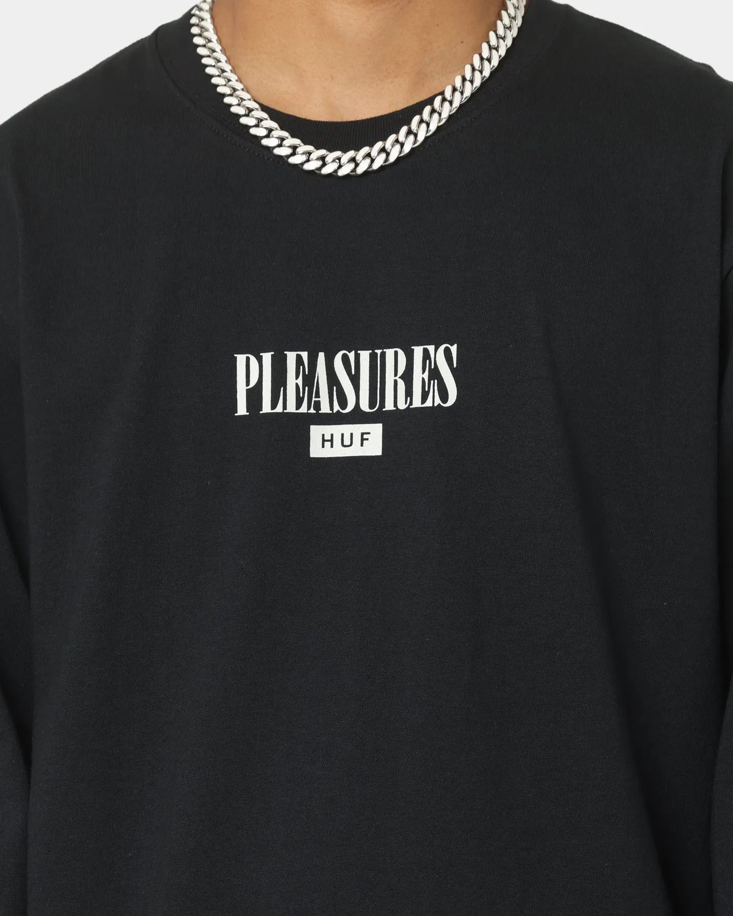 HUF X Pleasures Spore Long Sleeve T-Shirt Black