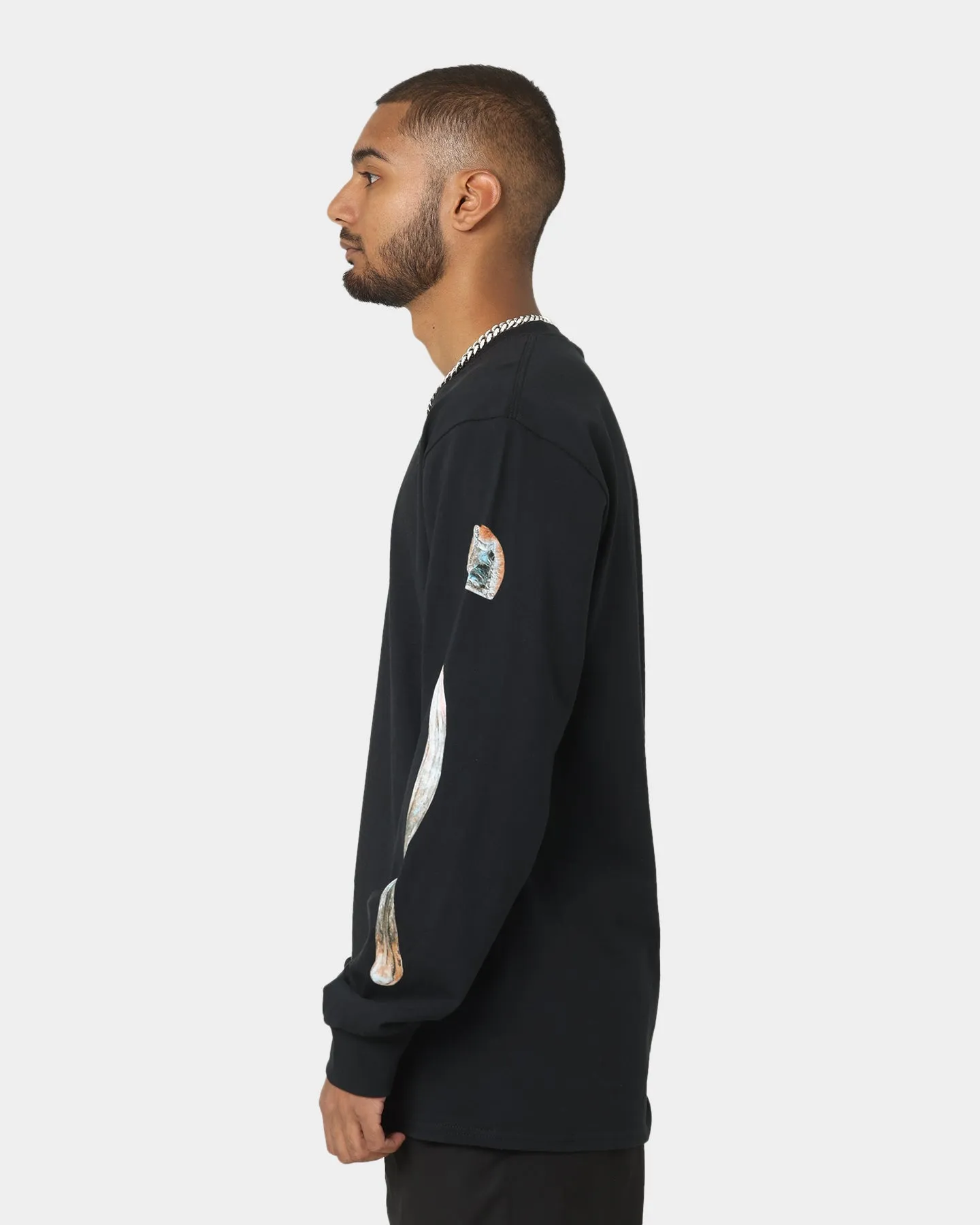 HUF X Pleasures Spore Long Sleeve T-Shirt Black