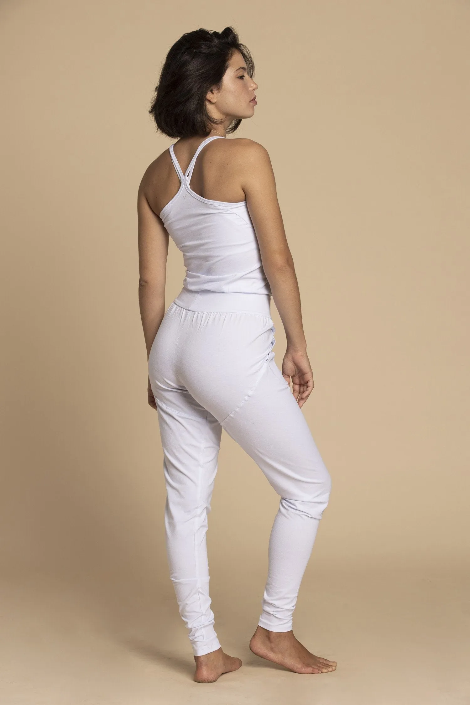 I'mPerfect Pure White Long Yoga Jumpsuit 50%off