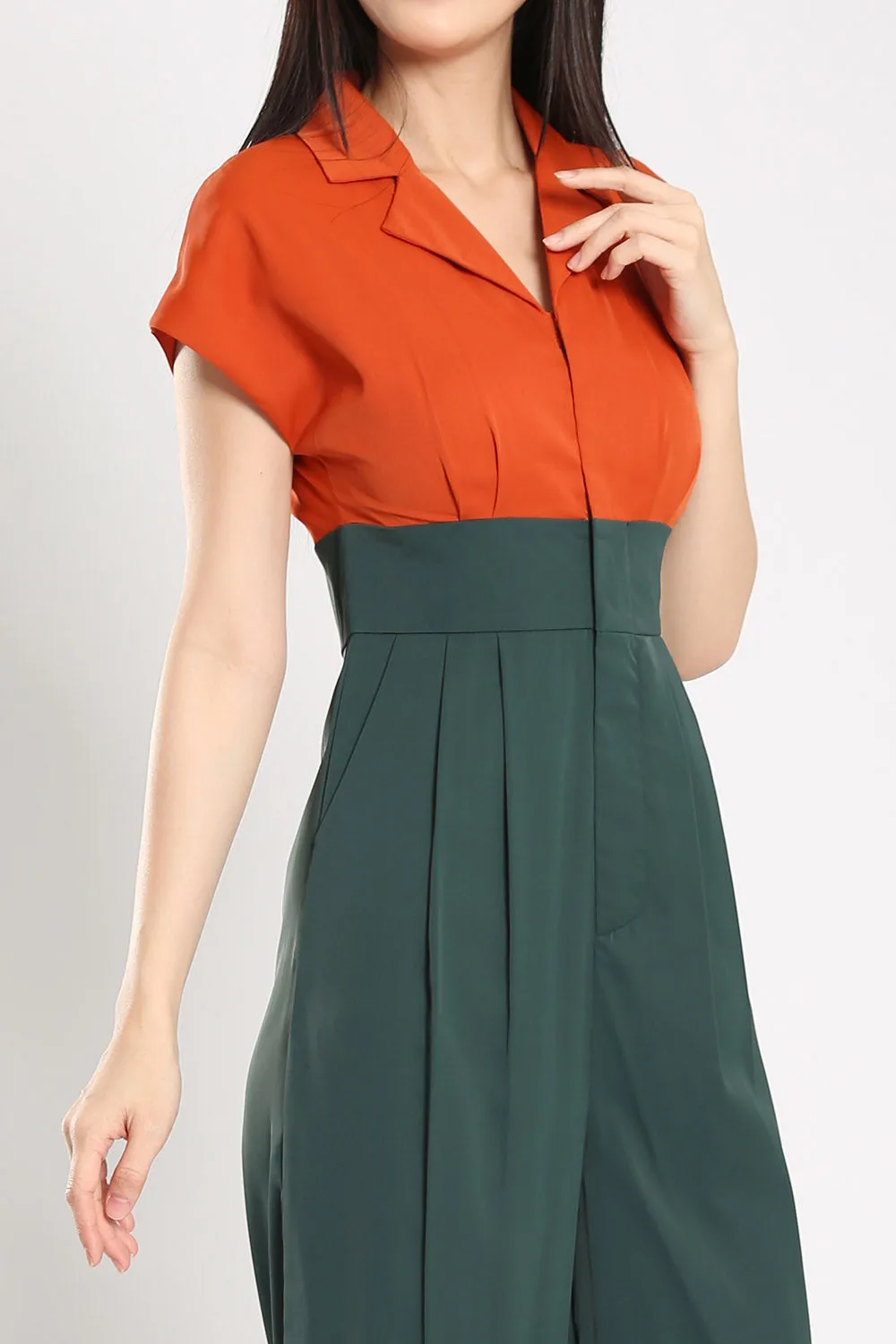 Jorelle Romper in Crayon