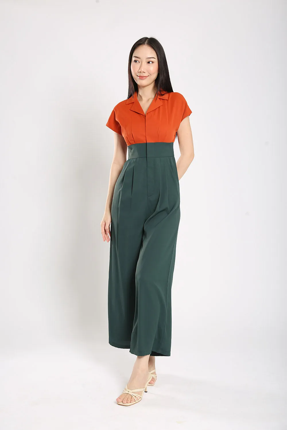 Jorelle Romper in Crayon