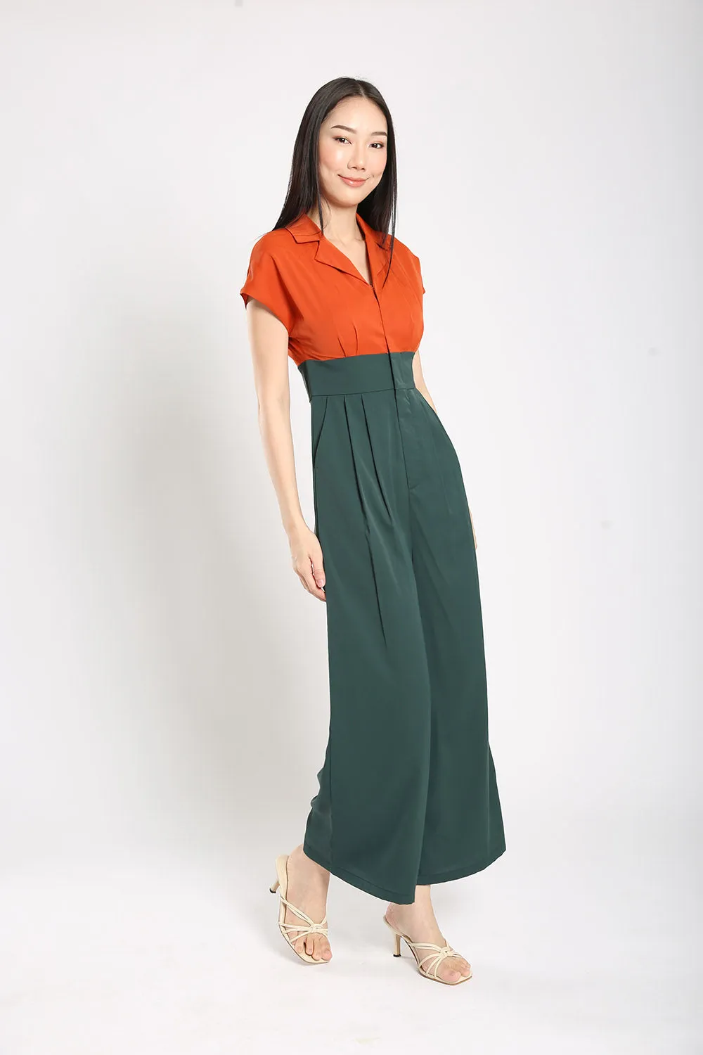 Jorelle Romper in Crayon