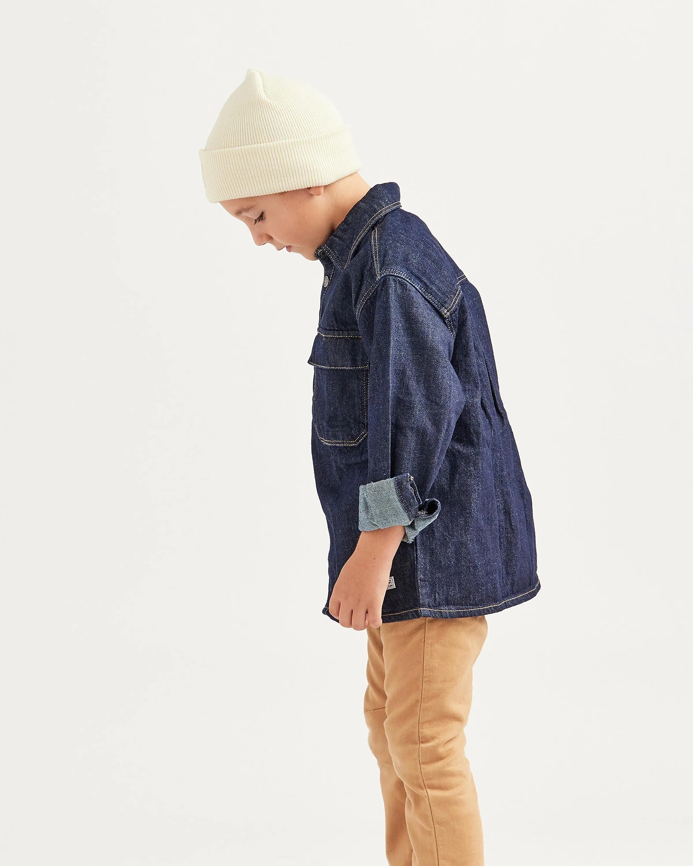 Kids Beacon Beanie in Bone