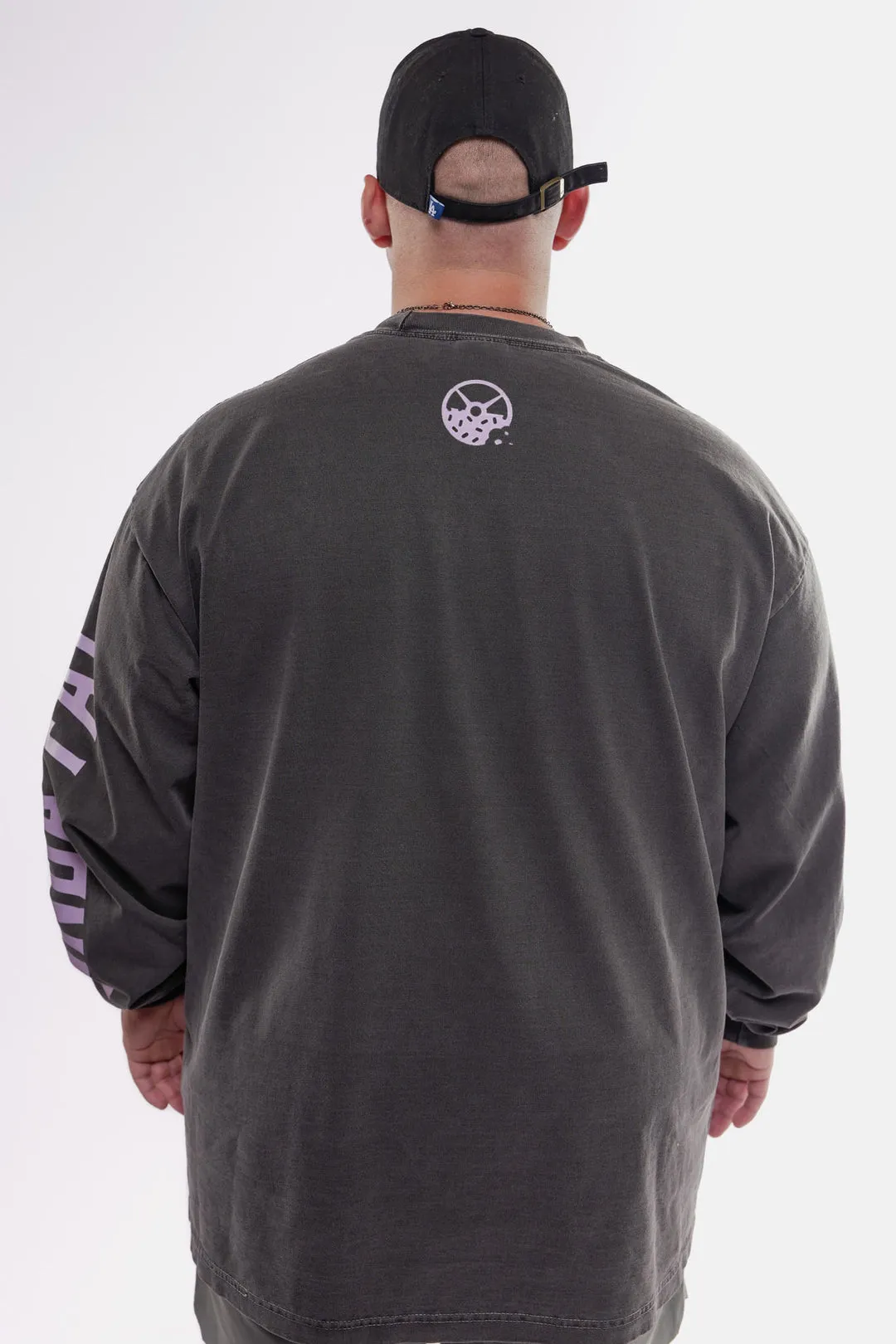 Kinda Fit Kinda Fat The KFKF Premium Oversized Longsleeve Tee (Shadow/Berry)