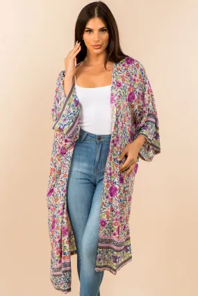 KP-3800 flower garden kimono