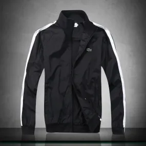 Lacoste Men's Lightweight Hand Striped Jacket- Black