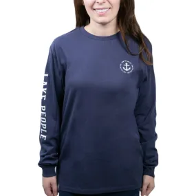 Lake People - Double Extra Large Navy Unisex Long Sleeve T-Shirt