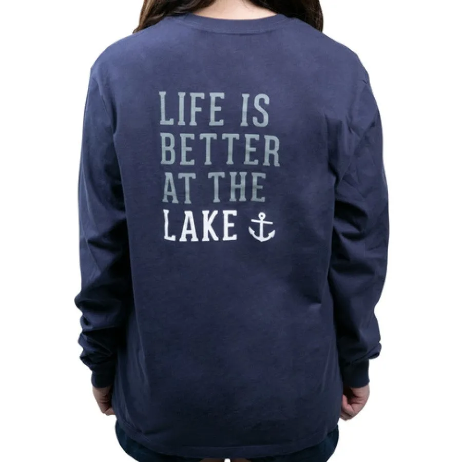 Lake People - Double Extra Large Navy Unisex Long Sleeve T-Shirt