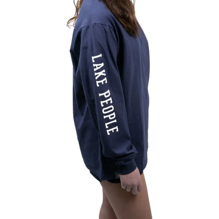 Lake People - Double Extra Large Navy Unisex Long Sleeve T-Shirt