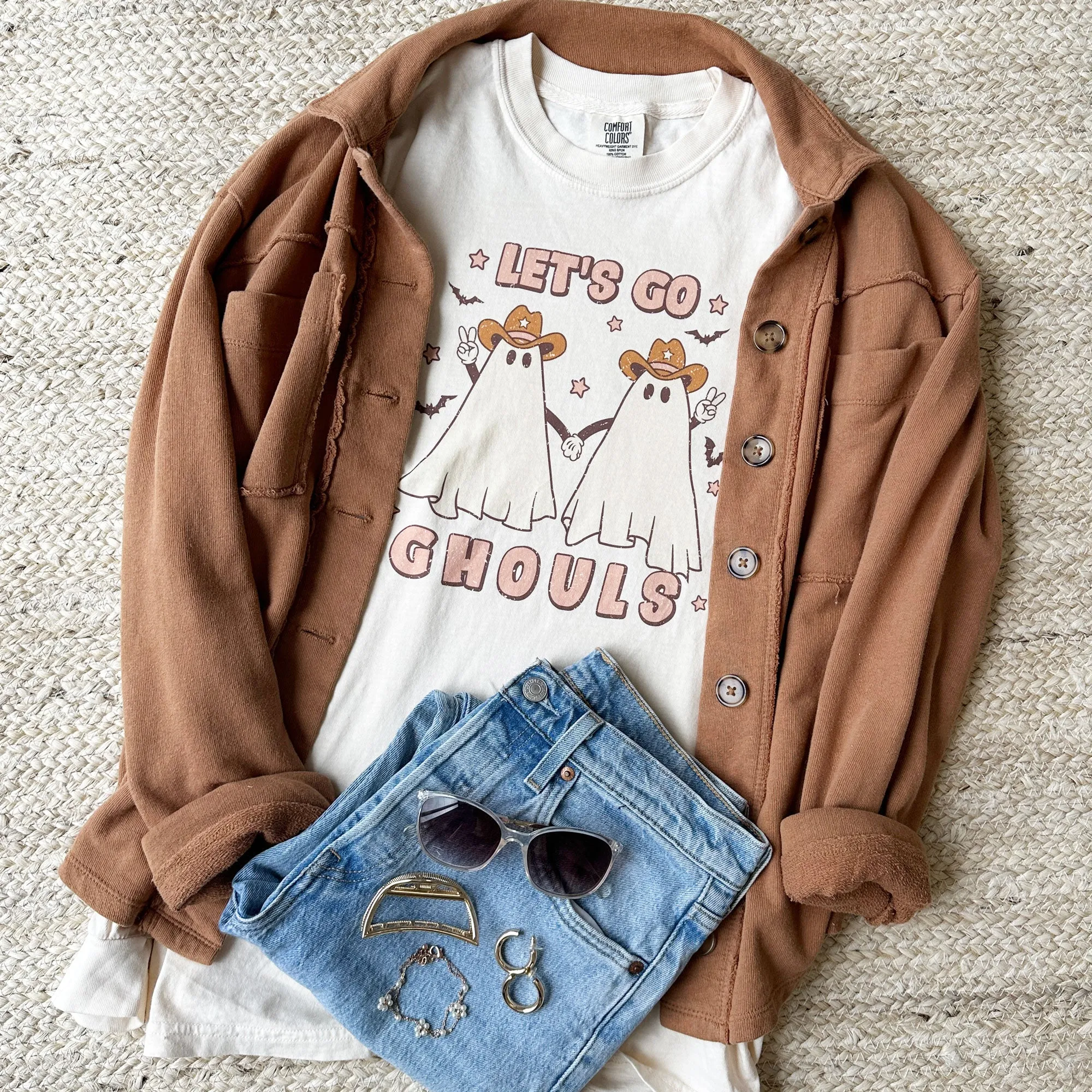 Let's Go Ghouls Long Sleeved Comfort Colors Tee