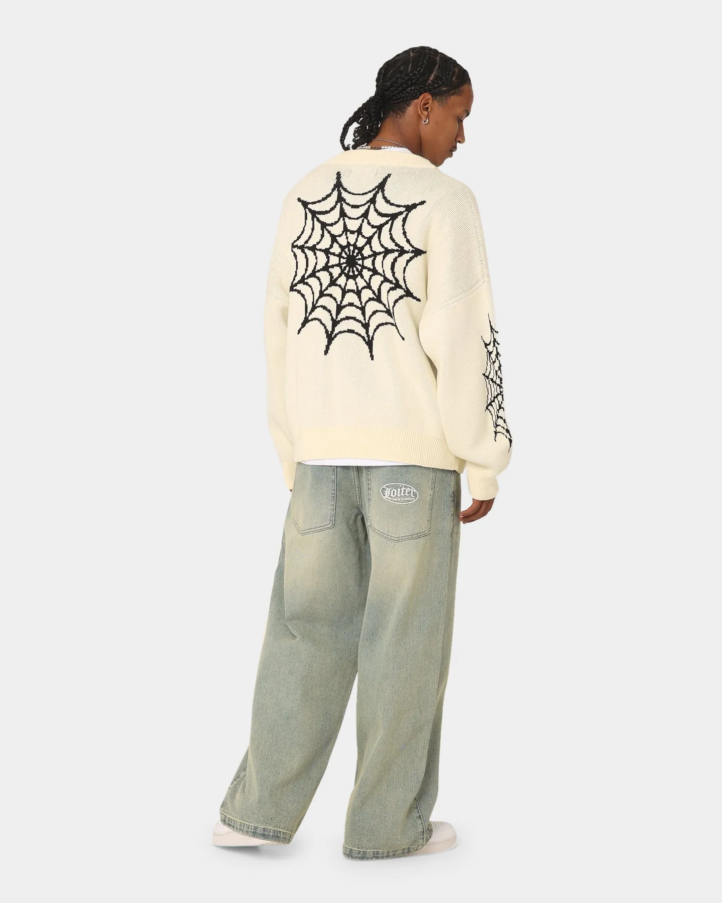 Loiter Spider Cardigan Cream