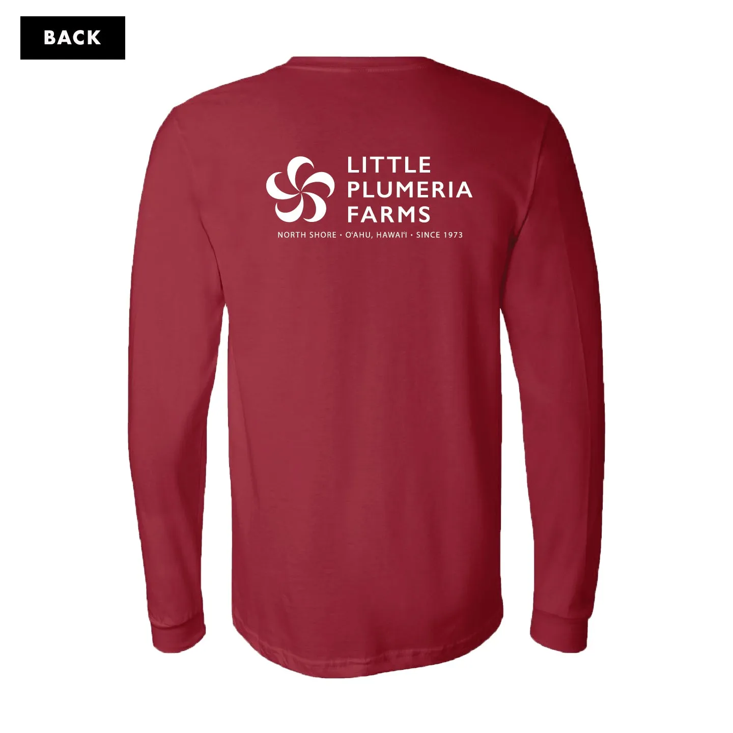 Long Sleeve T-Shirt: Little Plumeria Farms Logo