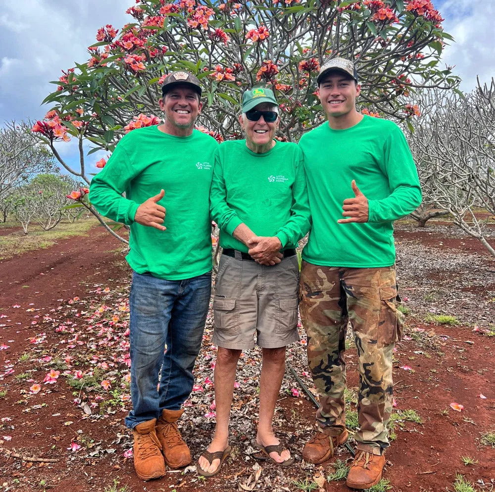 Long Sleeve T-Shirt: Little Plumeria Farms Logo