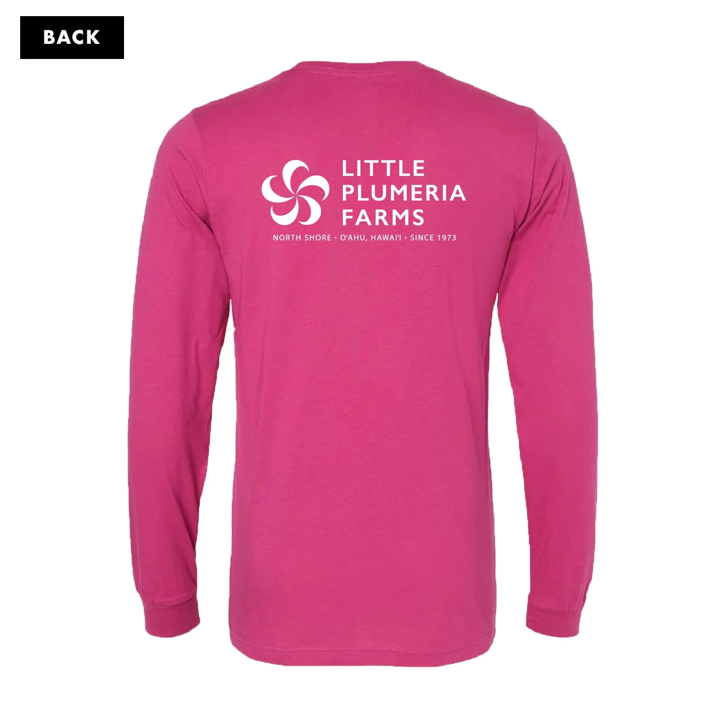 Long Sleeve T-Shirt: Little Plumeria Farms Logo