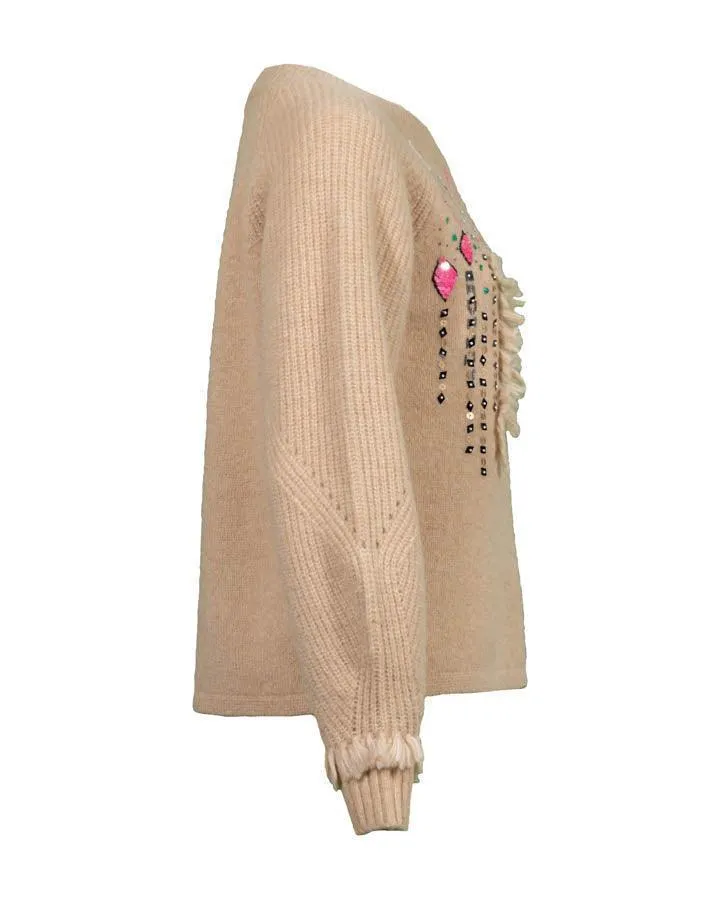 Marc Cain Abstract Bead Pattern Sweater
