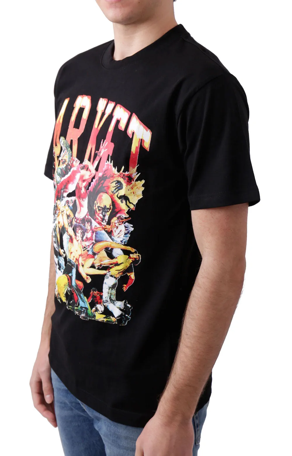 Market Arc Animal Mosh Pit T-Shirt - Black