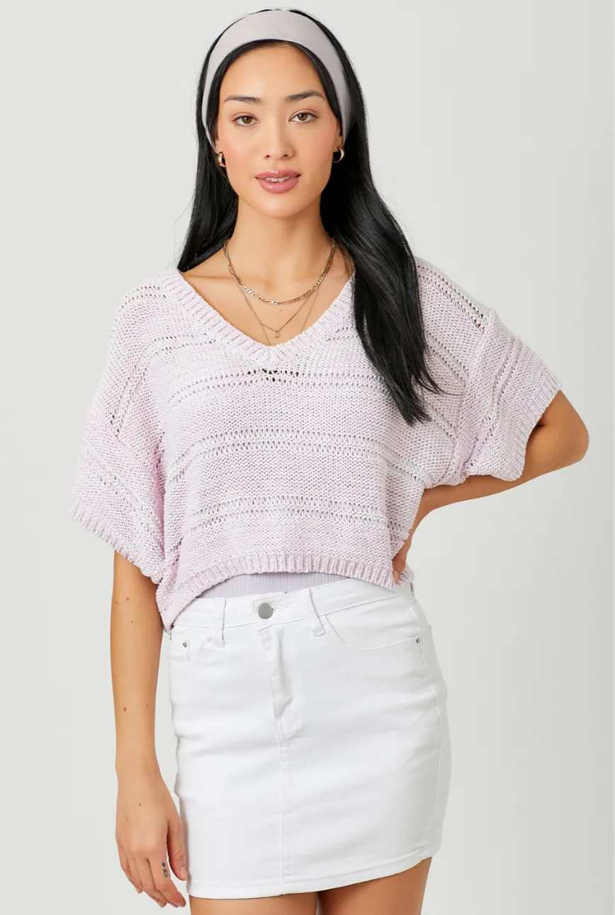 Melanie Melange Crop Sweater