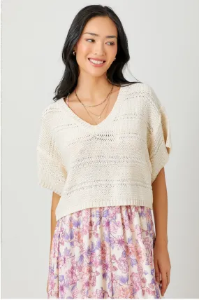Melanie Melange Crop Sweater