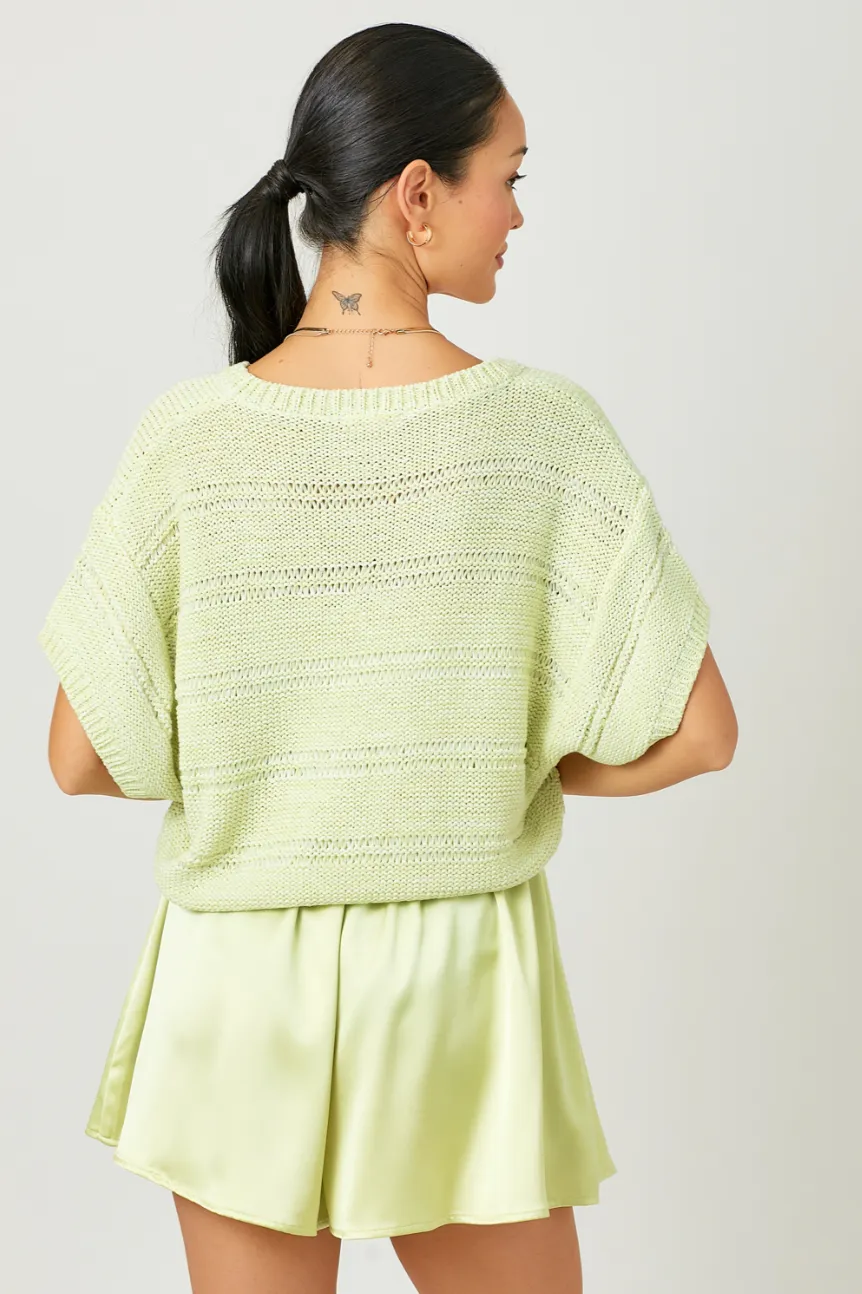 Melanie Melange Crop Sweater