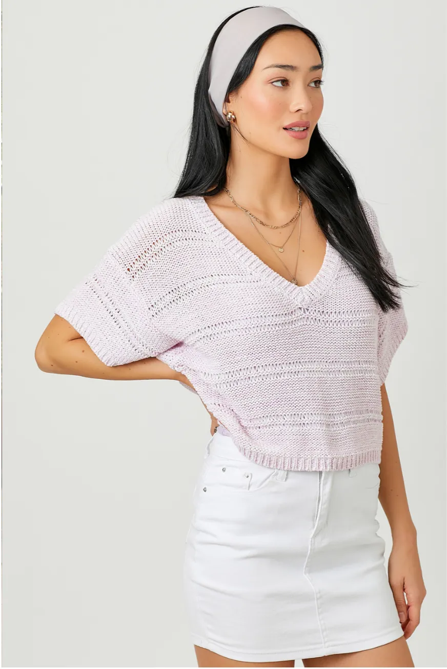 Melanie Melange Crop Sweater