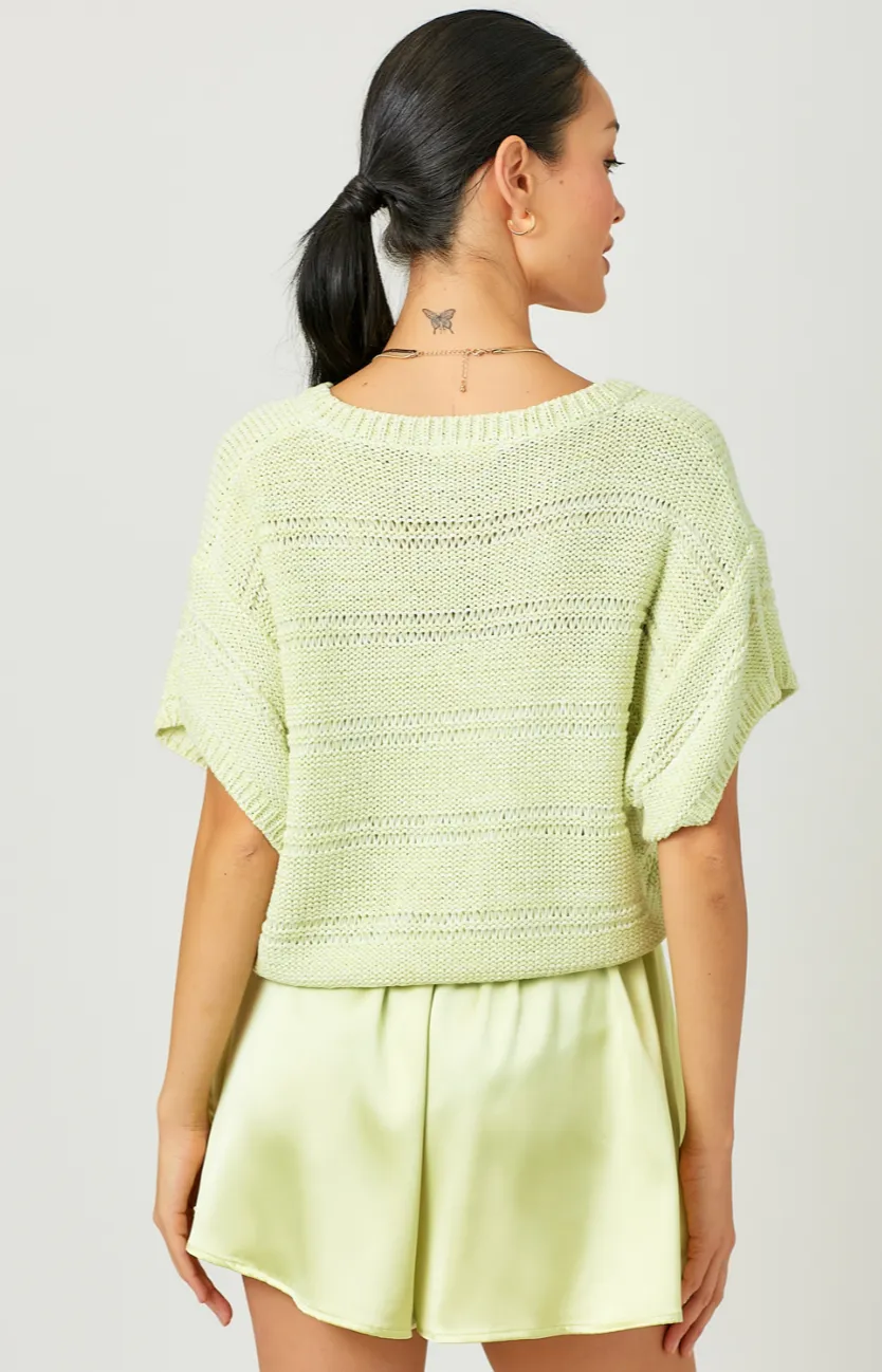 Melanie Melange Crop Sweater
