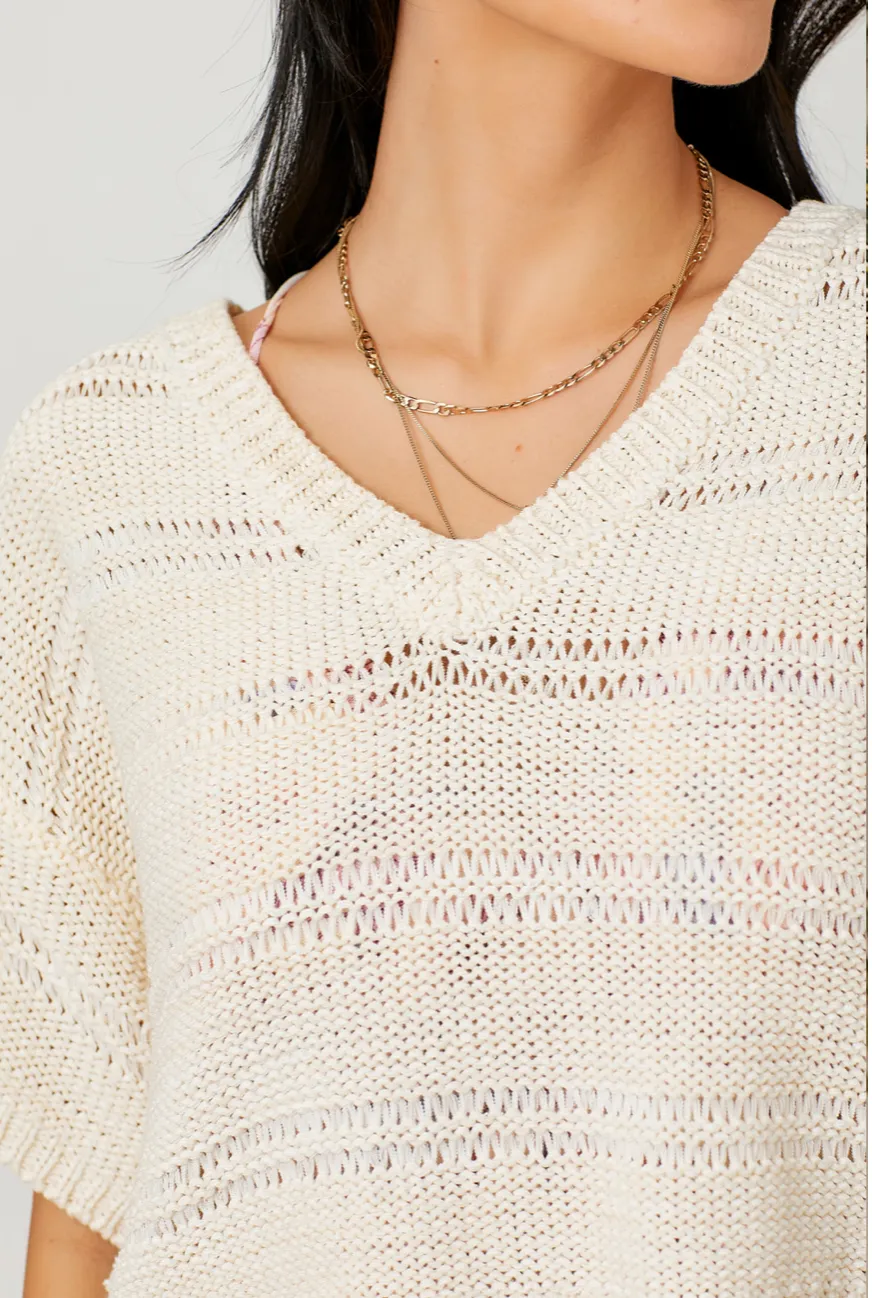 Melanie Melange Crop Sweater