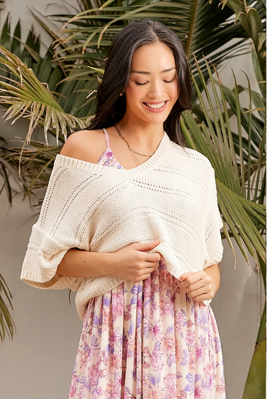Melanie Melange Crop Sweater