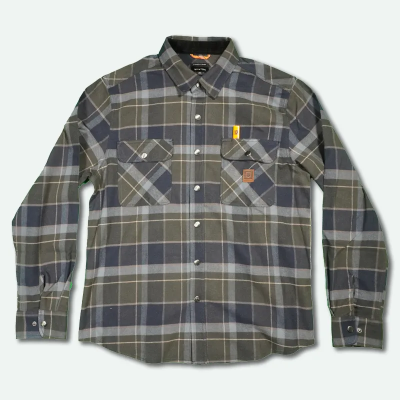 Men's Builders Bowery Stretch WR Flannel - Washed Navy/Black/Coronet Blue