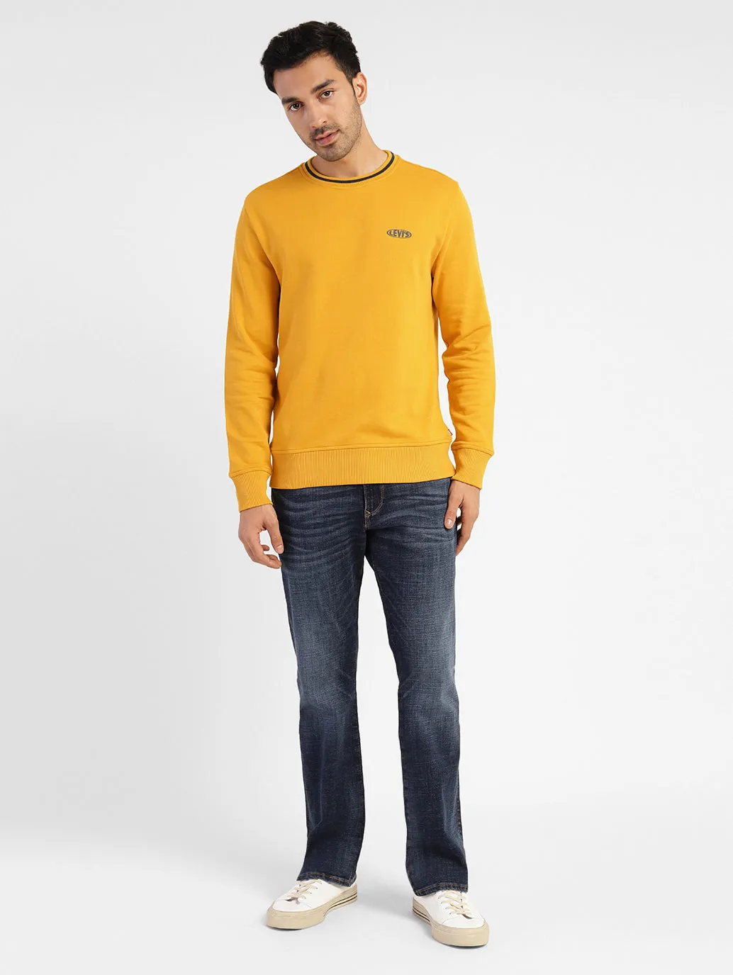 Men's Solid Crew Neck Sweatshirt