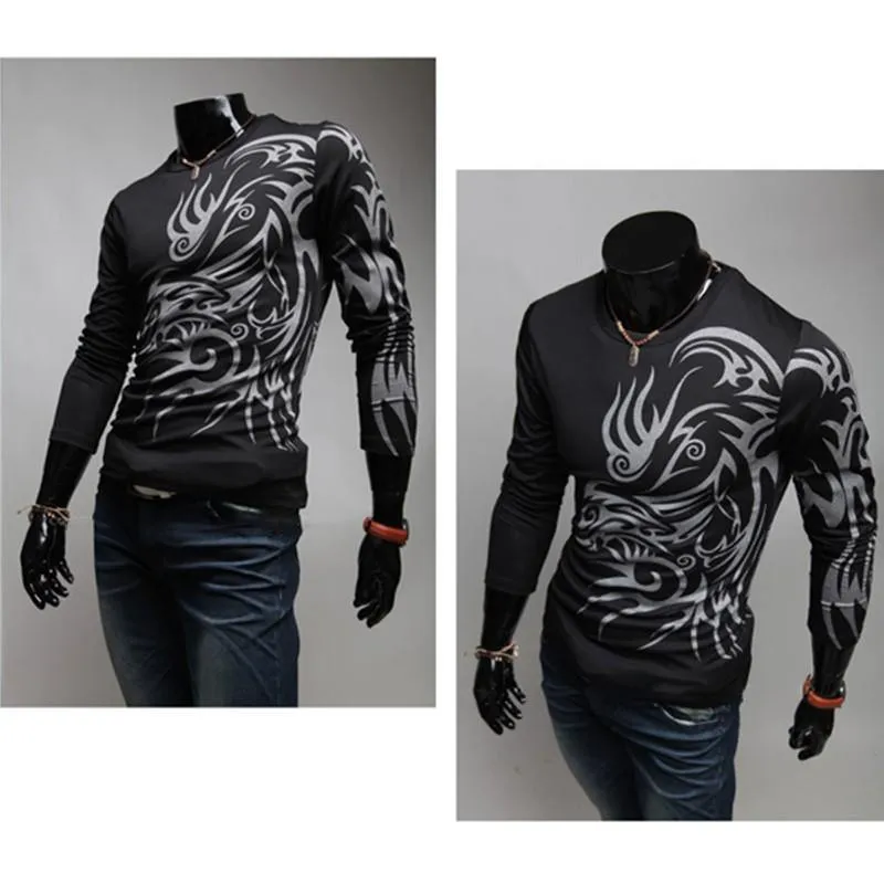 Mens Tattoo Long Sleeve Shirt
