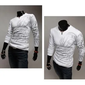 Mens Tattoo Long Sleeve Shirt