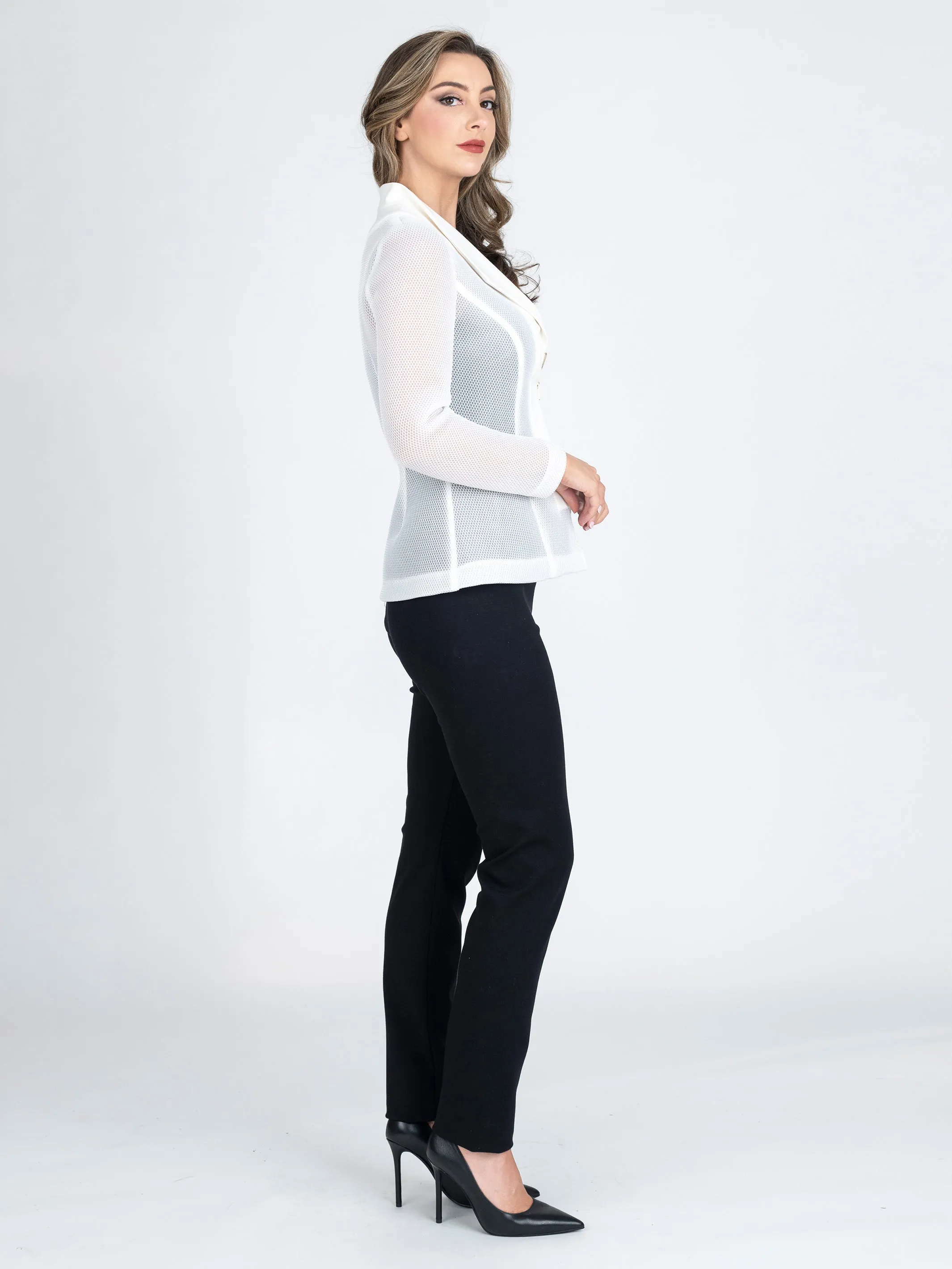 MESHED UP Mesh Panel Zip Jacket