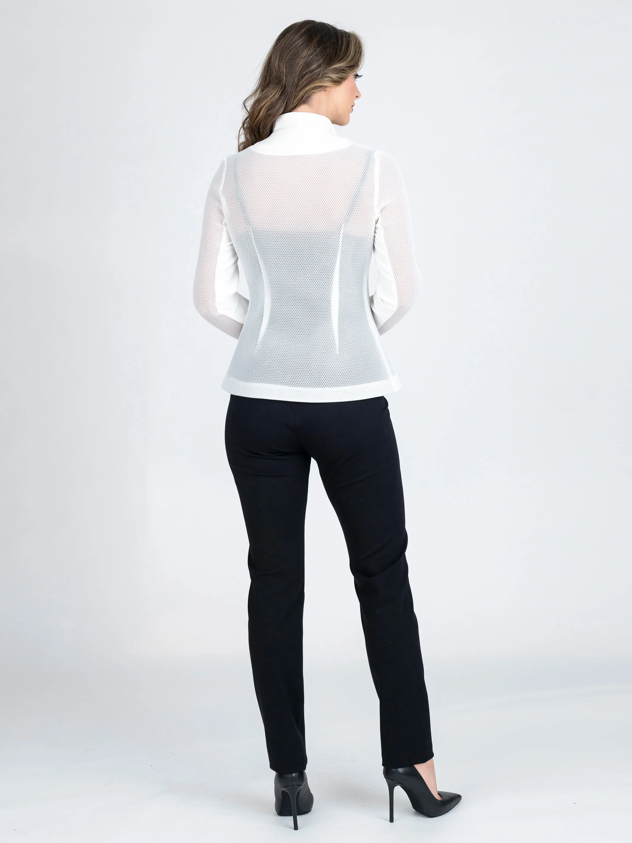 MESHED UP Mesh Panel Zip Jacket