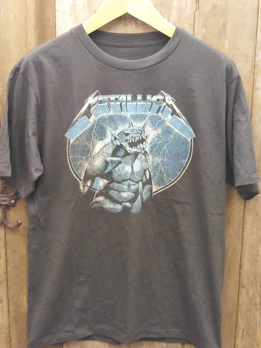 Metallica 'Ride the Lightning' Monster Beast and Electric Chair Cotton T-Shirt