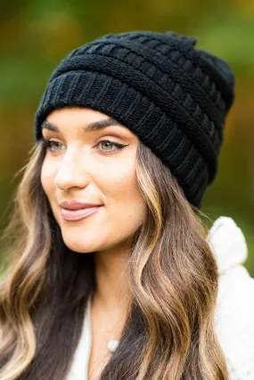 Mountainside Adventures Black Knit Beanie