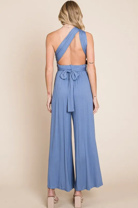 Multiway Soft Knit Wide Leg Jumpsuit - Heyson Preorder