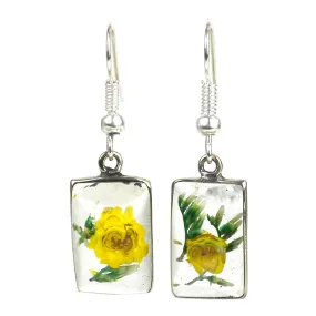 Nahua Flower Rectangular Earrings Artisana