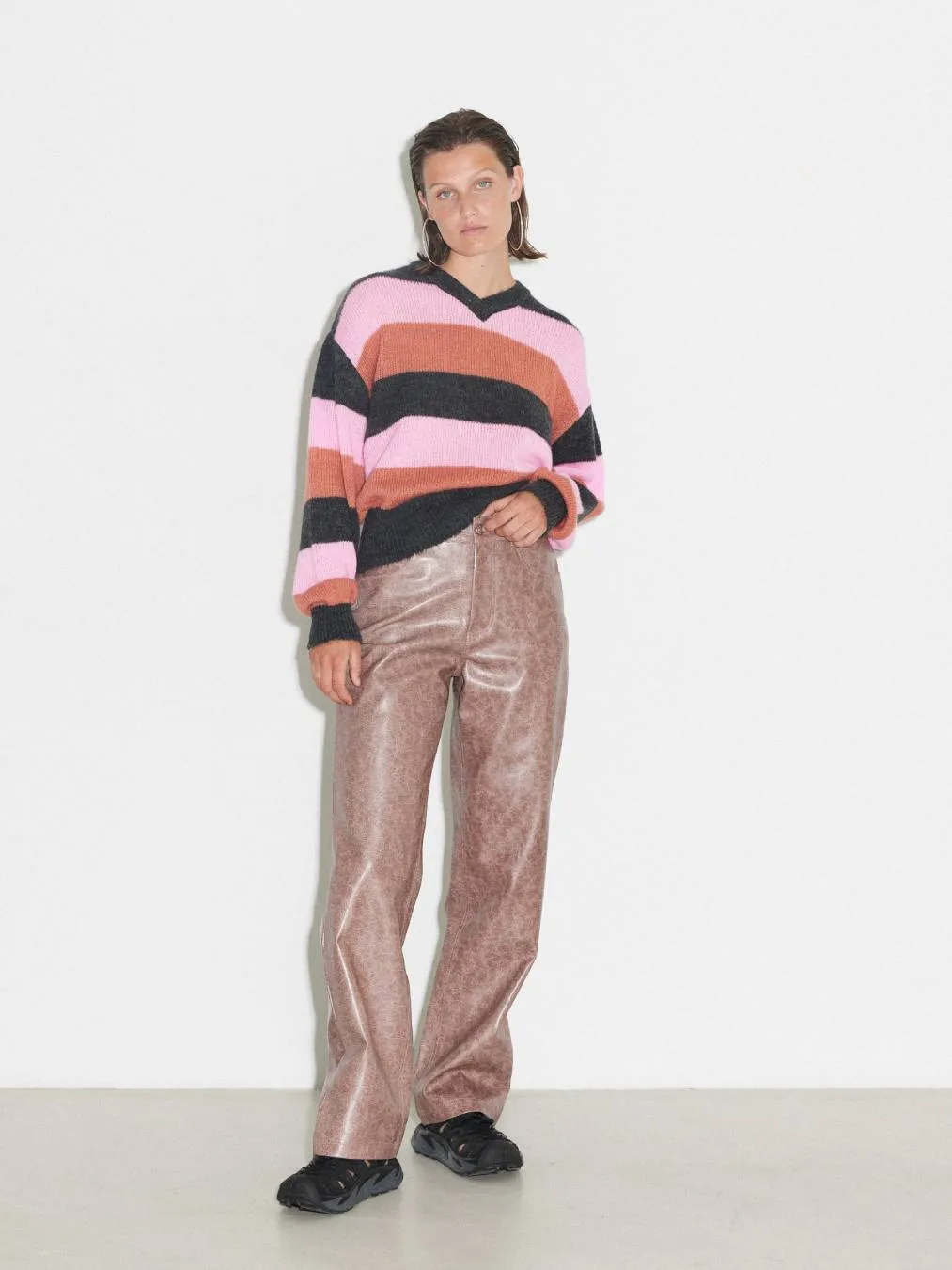 Nancy Stripe Knit Blouse
